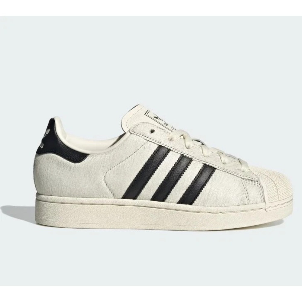 adidas Originals Superstar II Womens Sz 5.5 Sneakers White Sail Ponyhair JQ7418